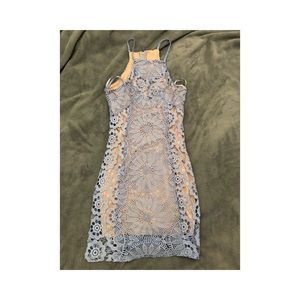 Francesca’s light blue lace dress